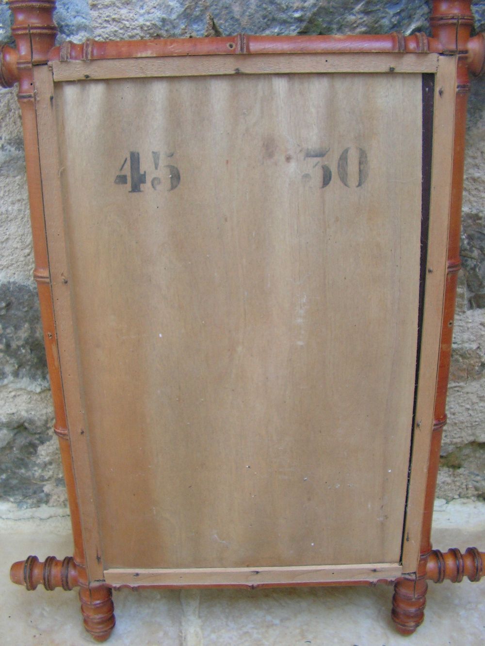 1930 bamboo mirror - 62 x 47 cm