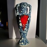 Fat lava blue vase