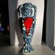 Vase bleu fat lave