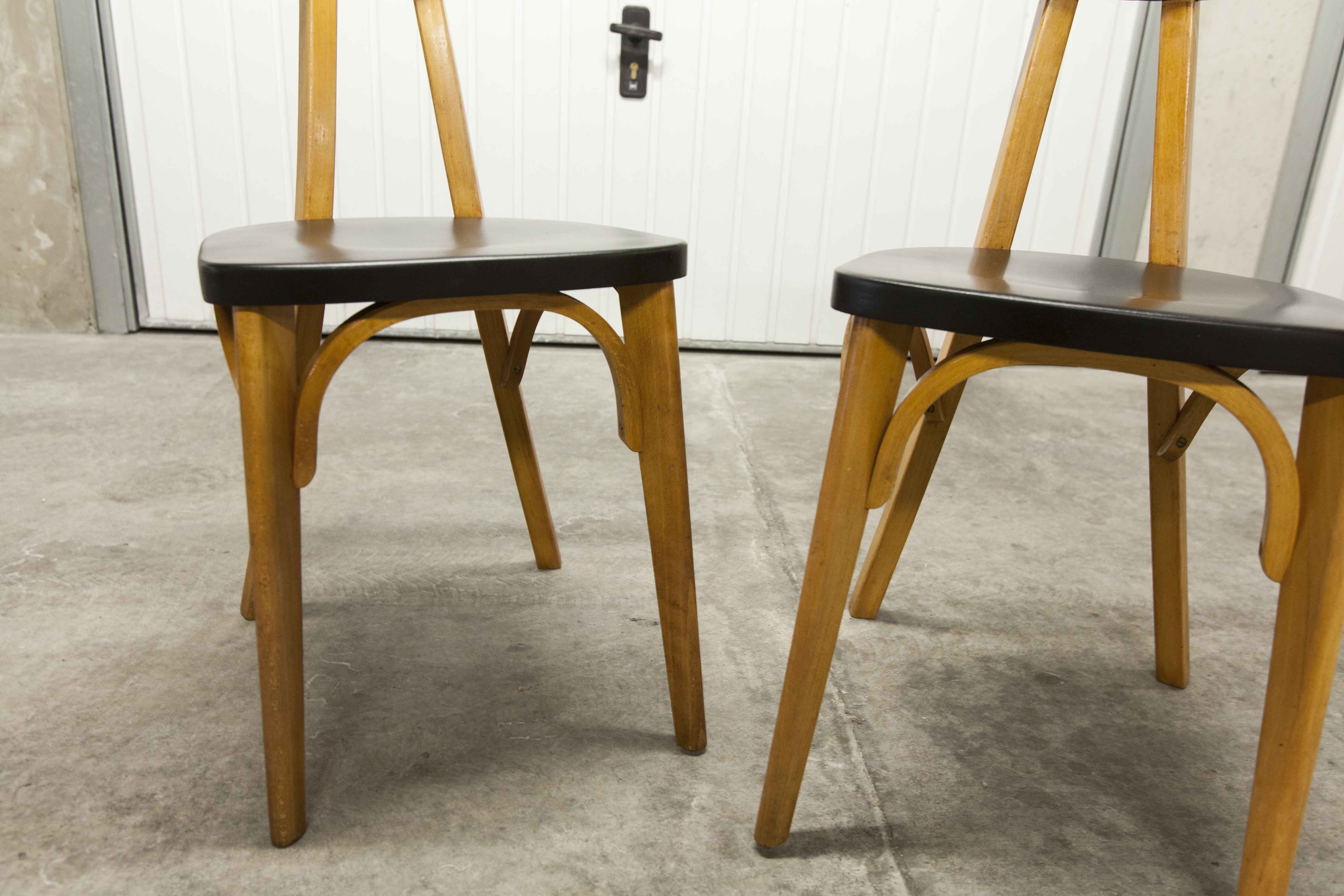 Set of 6 restored Luterma "banana" chairs