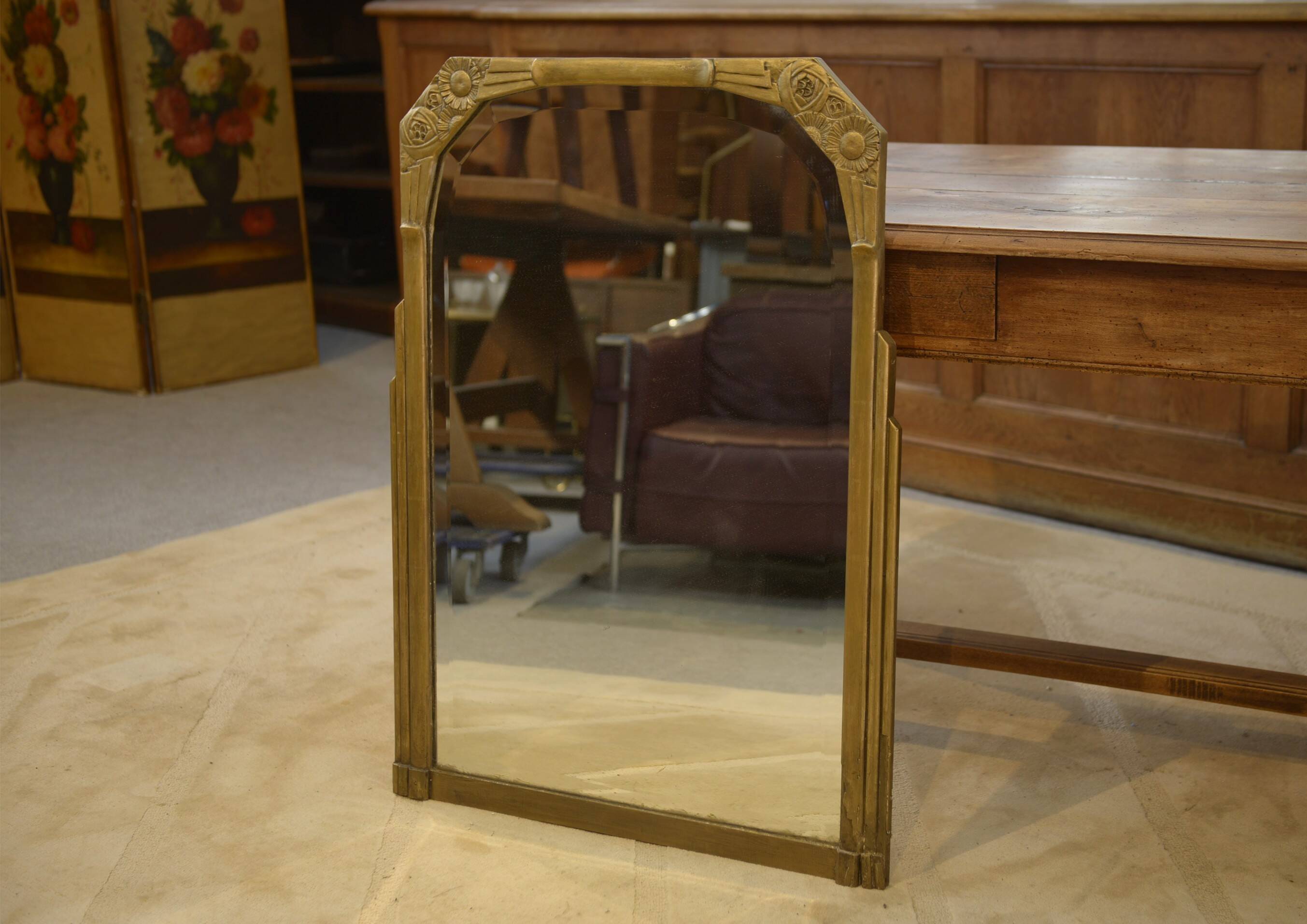 Miroir art déco verre biseauté 1930’s