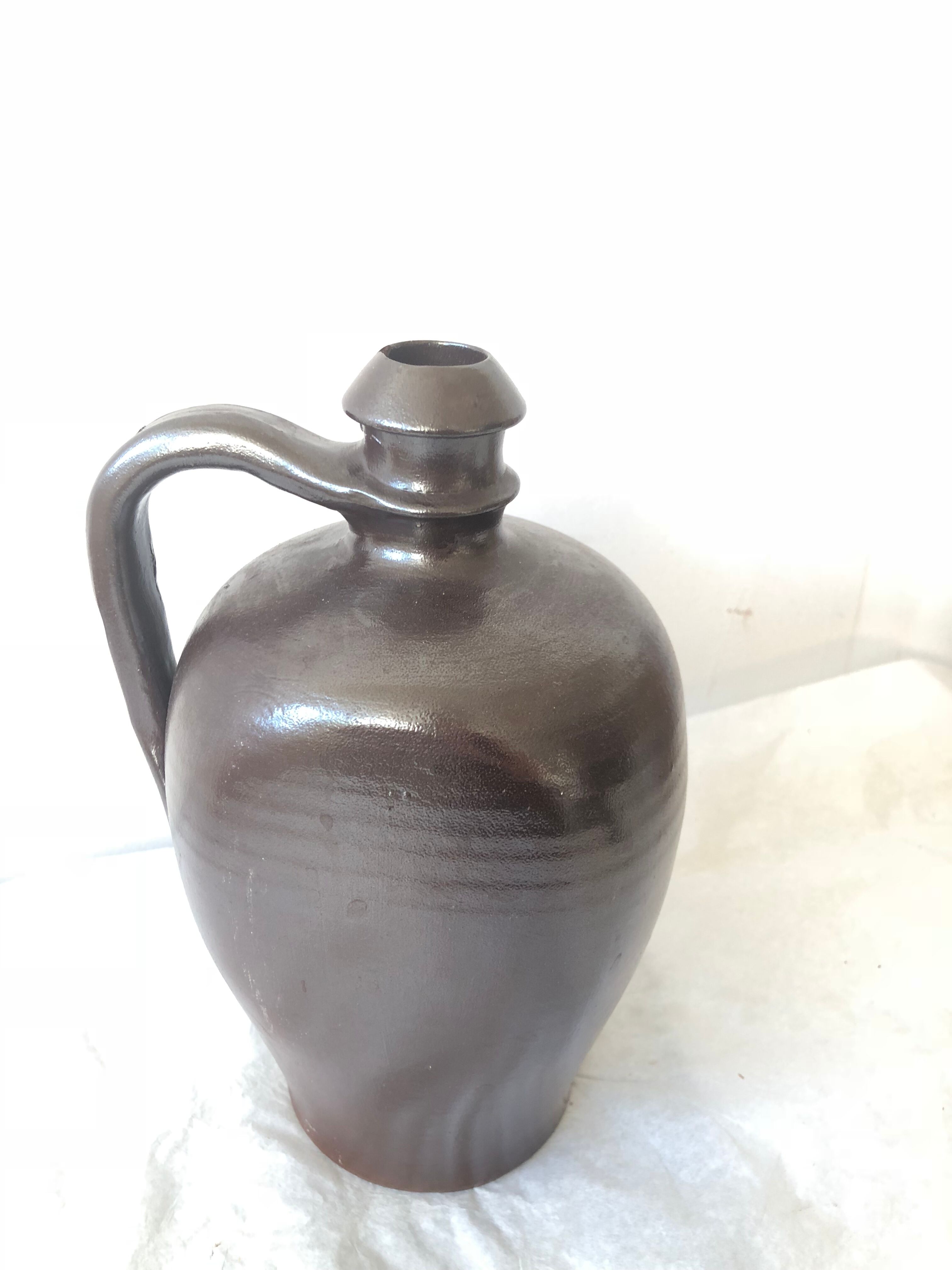 Bottle old glazed earthen