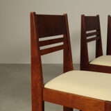 Set of 4 Dutch Hague School oak dining chairs, 1925-1935