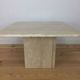 Square travertine coffee table