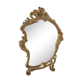 Golden brass table psyche mirror, art nouveau