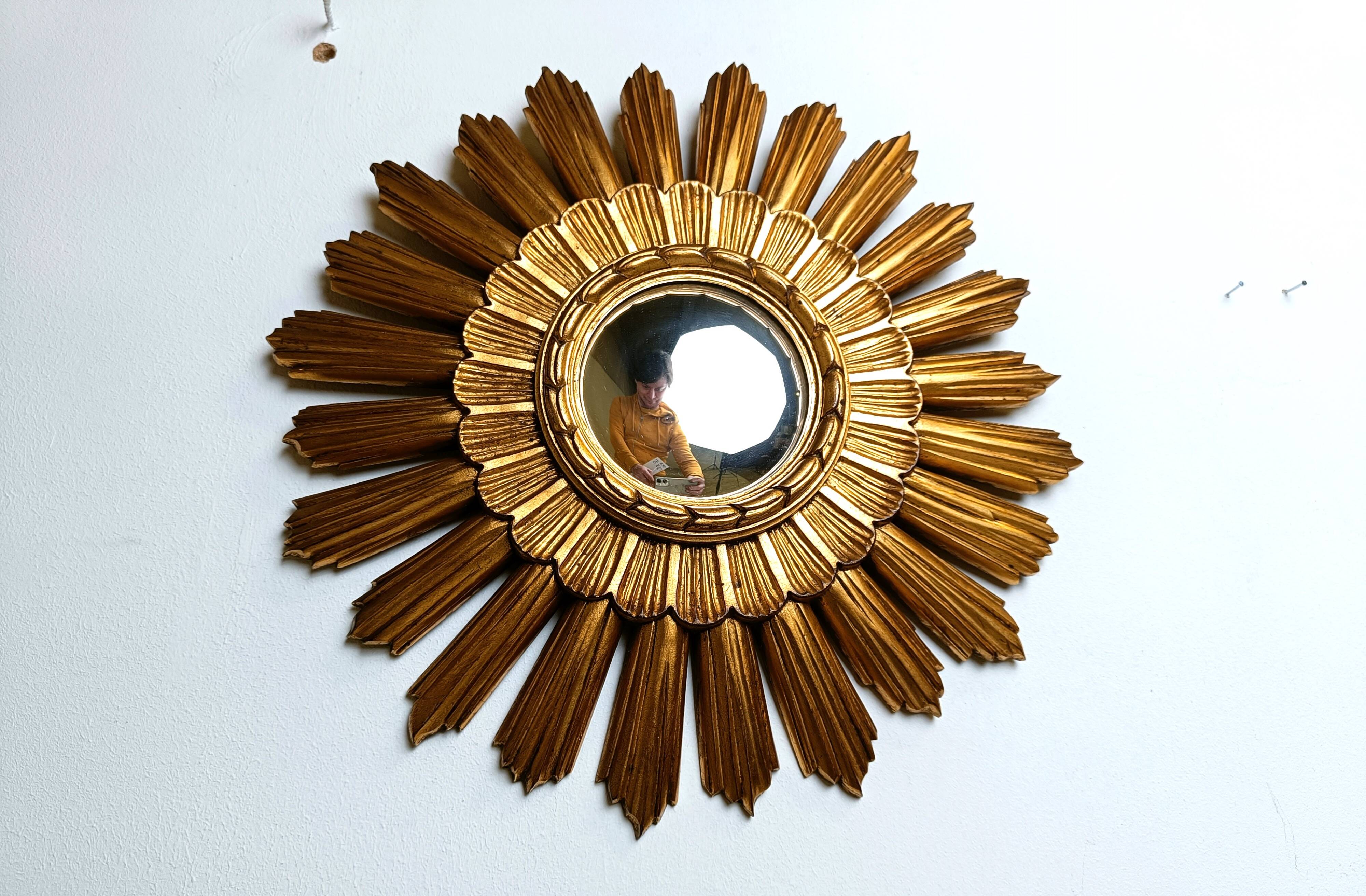 Vintage sunburst mirror, 1960s