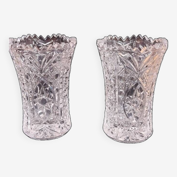 Paire de vases en cristal