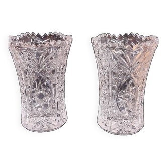 Paire de vases en cristal