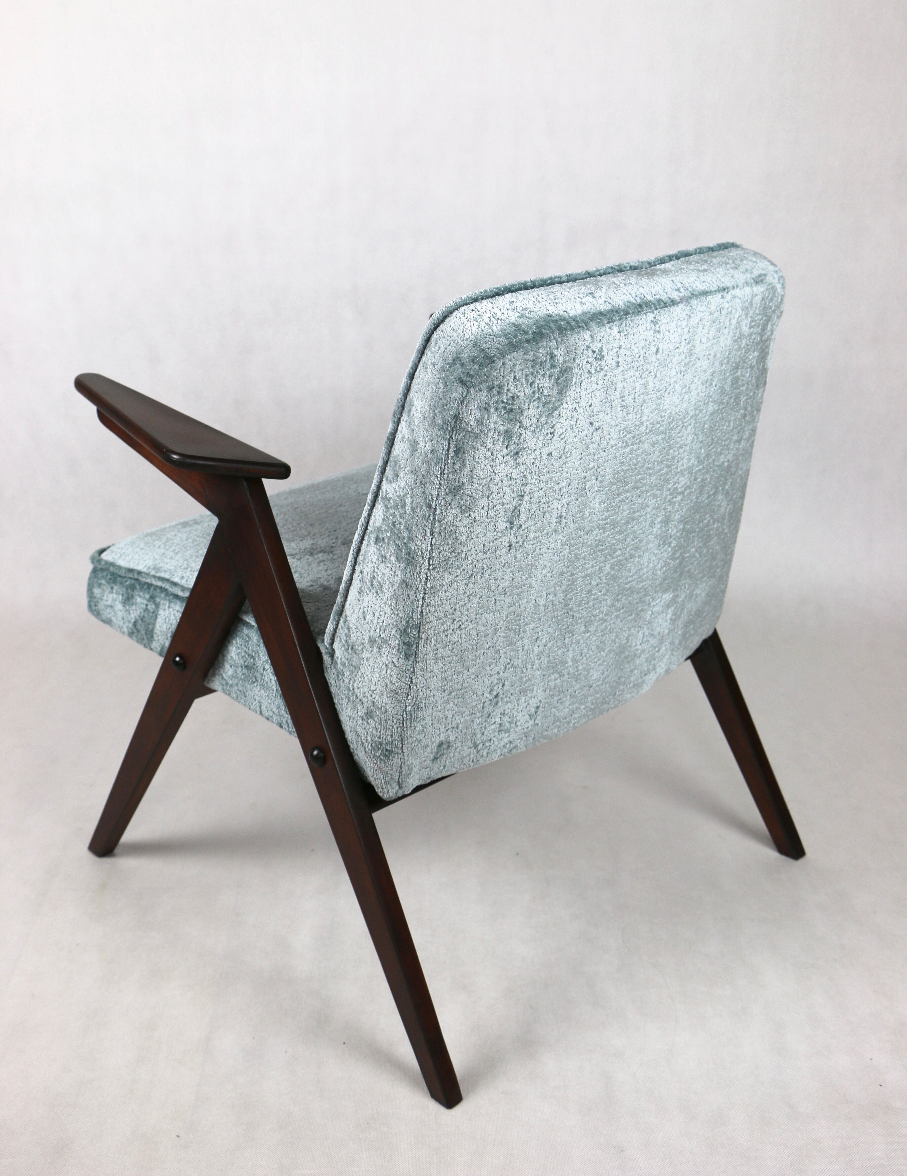 Light blue bunny armchair by józef chierowski, 1970s