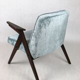 Light blue bunny armchair by józef chierowski, 1970s