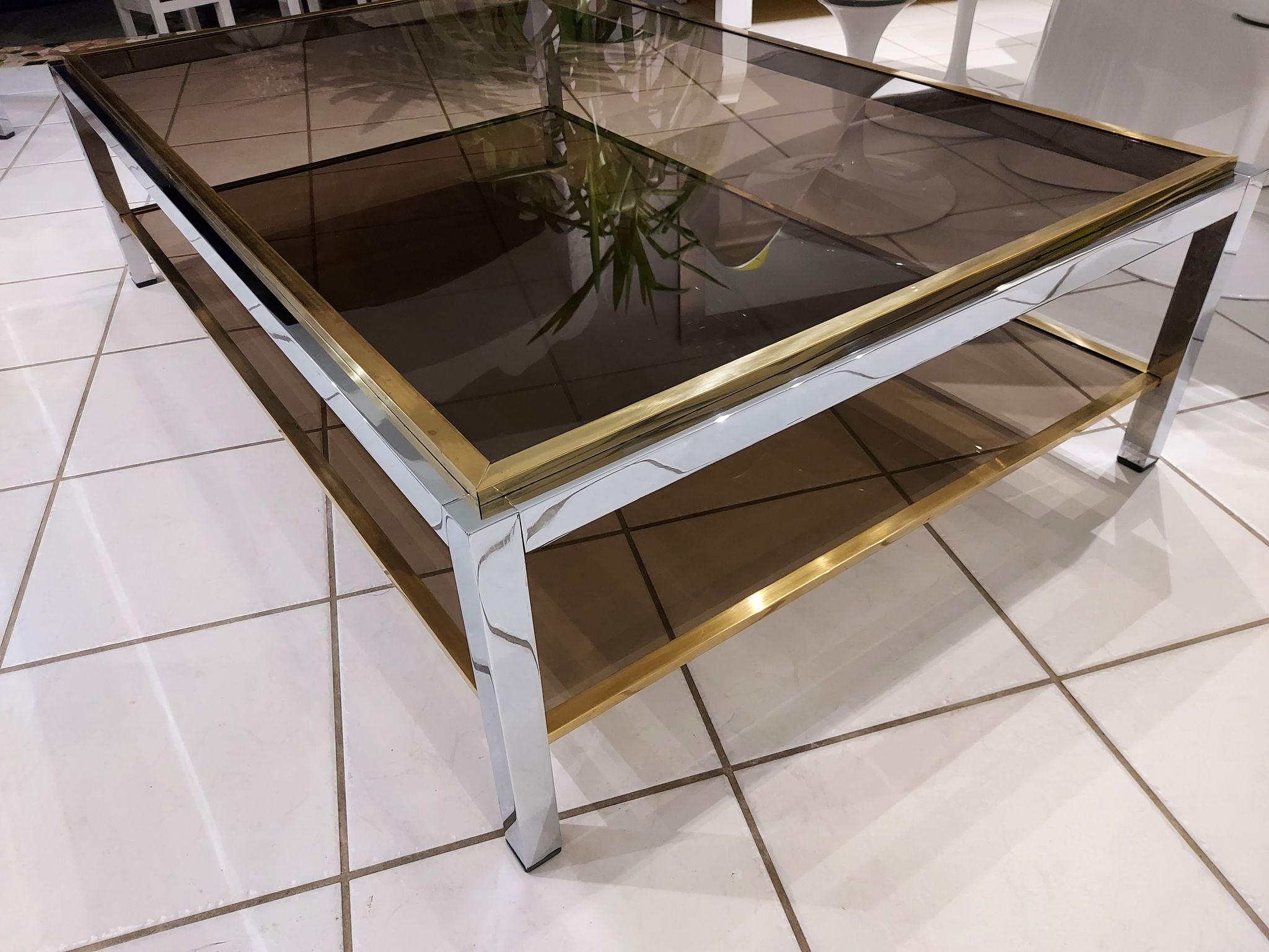 Italia lounge coffee table and vintage sofa tips ITALIA by Willy Rizzo 1970