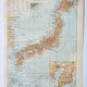 Old engraving 1898, Japan, map, Asia, Tokyo • Lithograph, Original plate