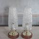 Pair of vintage lamps, bedside lamps, oblong glass globe lamps