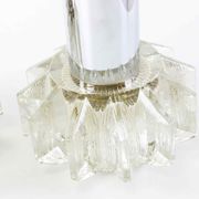 Pair of glass pendant lamps, Boréns Borås, 60/70s.