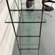 Étagère vintage moderniste en métal et verre design francais année 50