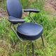 Fauteuil de coiffeur métal et skaï années 60