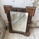 Tramp art mirror 1900 folk art France