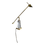 Brass and plexiglass desk lamp from the 80s