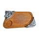 Old cutting board log wood deco metal