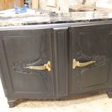 Black marble buffet