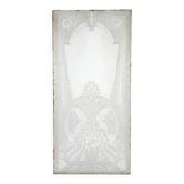 Art Deco engraved glass door panel 1930