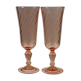 2 Rosaline Luminarc flutes