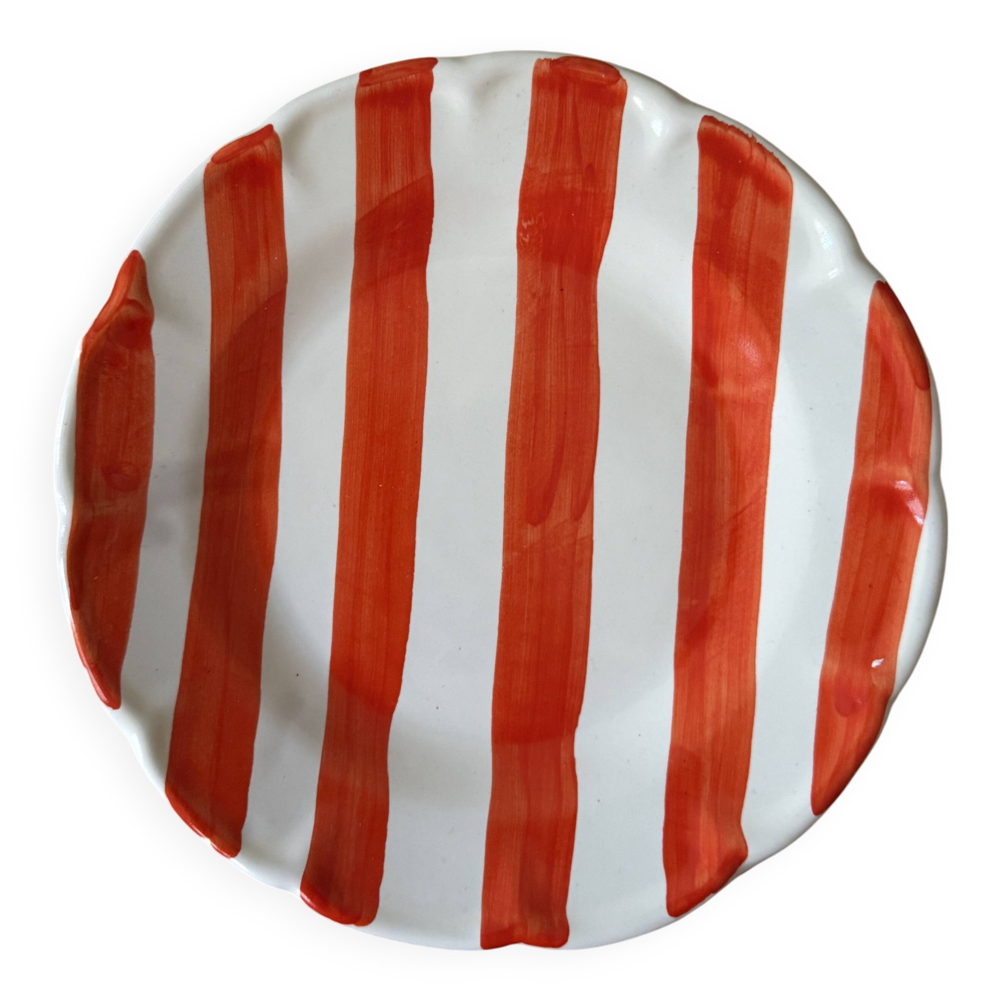 Lot assiettes rayées 20 cm