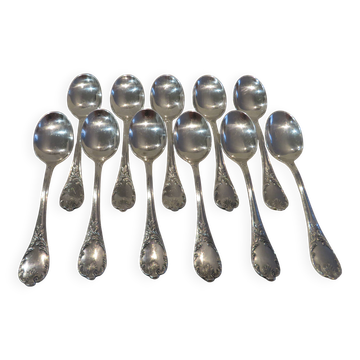 11 pelles à glace métal argenté orfèvre Christofle Marly 13,3cm