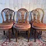 Set of 6 Louis XVI oak “Montgolfière” chairs
