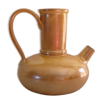 Enamelled terracotta pitcher, from Vallauris.