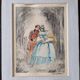 Georges Villa (1883-1965) - Colour lithograph - Gallant scene 1930