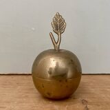 Small vintage brass apple box