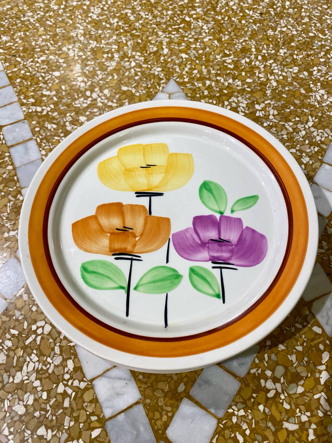 Set of 6 Anemone dessert plates from DIGOIN Sarreguemines