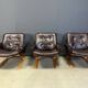 Elsa & Nordahl Solheim Kengu armchairs, set of 3 - 1960s