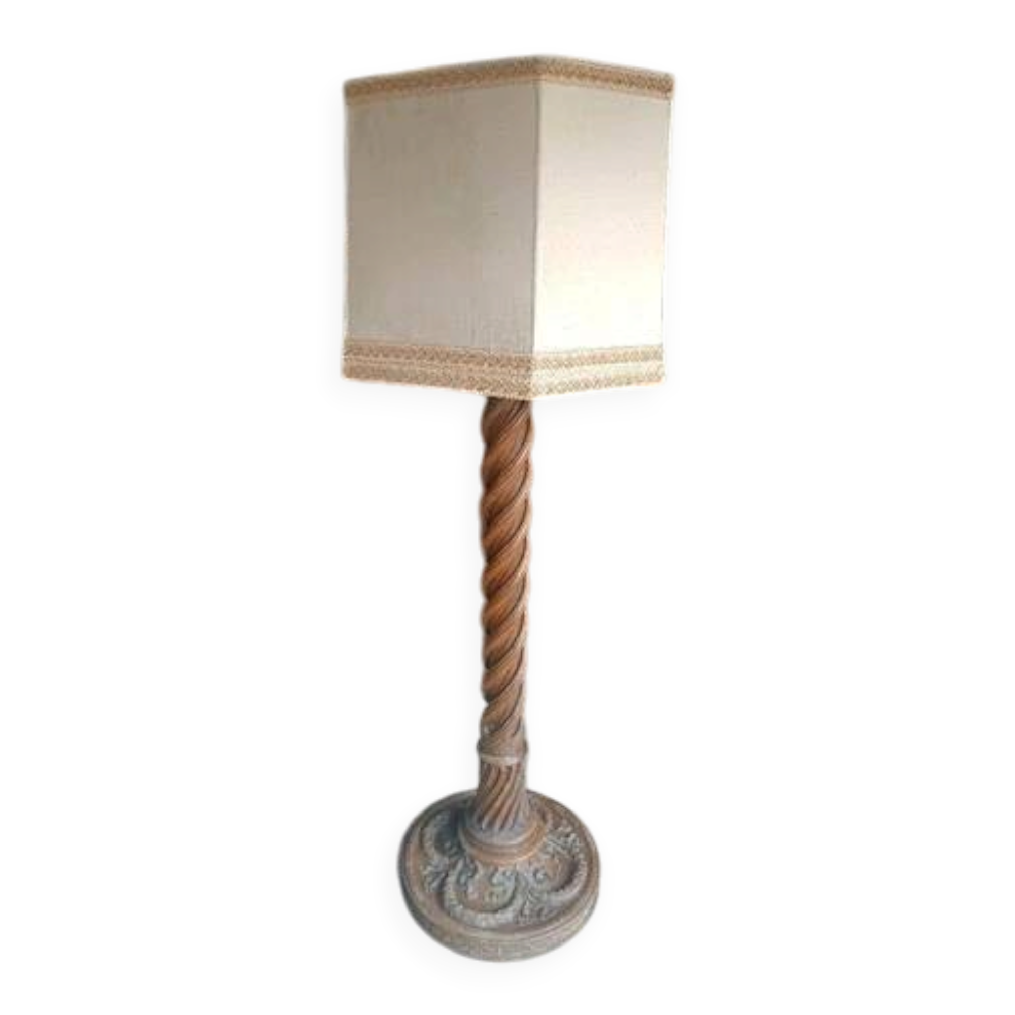 Large floor lamp, column, antique lamp from the early 19th century, Empire style.