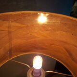 large brass lamp and wood 1970 very elegant 60x35cm