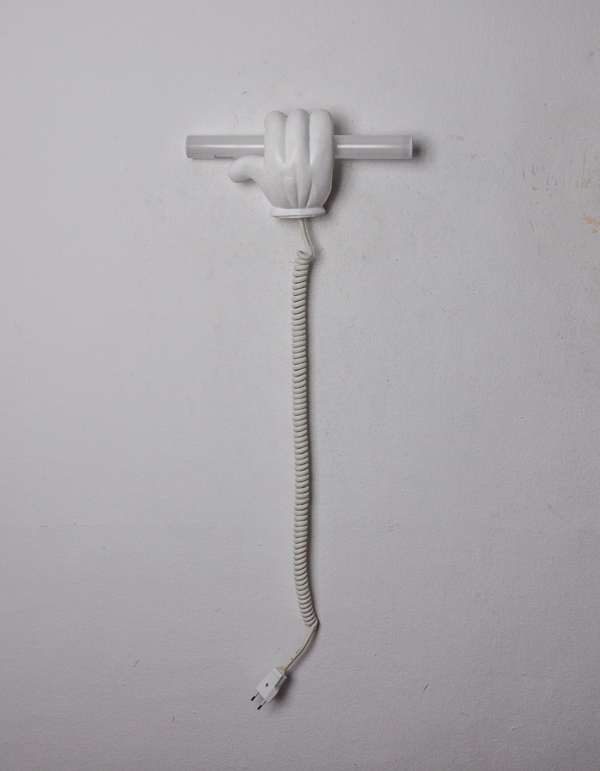 Handheld Mickey Mouse plaster wall lamp, France, 1970