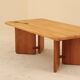 Table basse en hêtre massif, Seltz, France, 1988