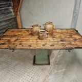 Unique industrial table garden table dining table 90 x 182 cm