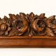 Double bed Louis XV carved walnut with roses and cabriole legs.