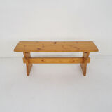 Scandinavian modern pinewood bench, 1960's
