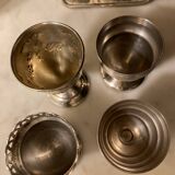 Silver and silver plated egg cup set