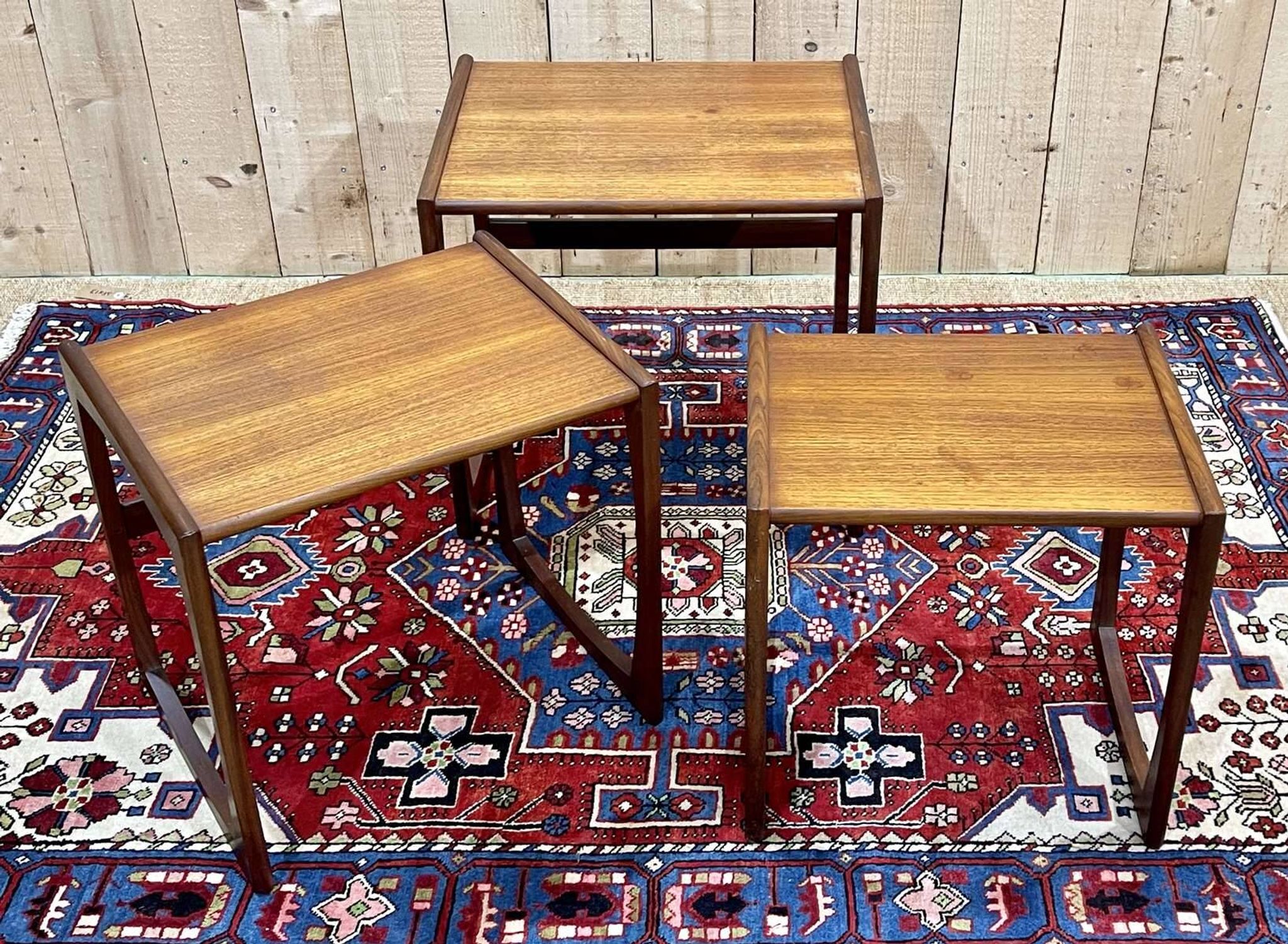 Set of 3 teak nesting tables from the GPlan brand from the 1970s - Series D