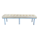 Vintage Italian industrial bench in leather and metal.