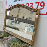 Miroir Glace à parclose dorée ancien 1960s