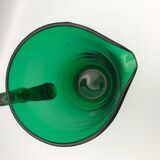 Vintage pichet in verre blown green emerald