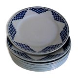 Series of eight dinner ceramic plates