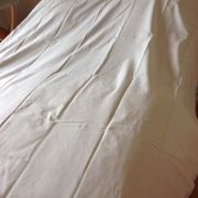 Ancien drap de lit en coton brodé  220 x 180 cm 1950/60