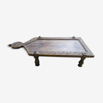 Table basse indienne ancienne - teck massif