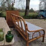 Vintage wicker bench